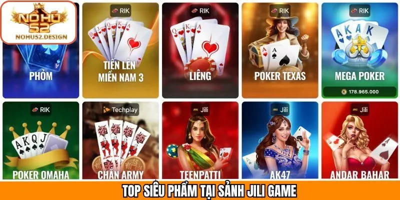 Tổng hợp các siêu phẩm game bài đình đám nhất Nohu52